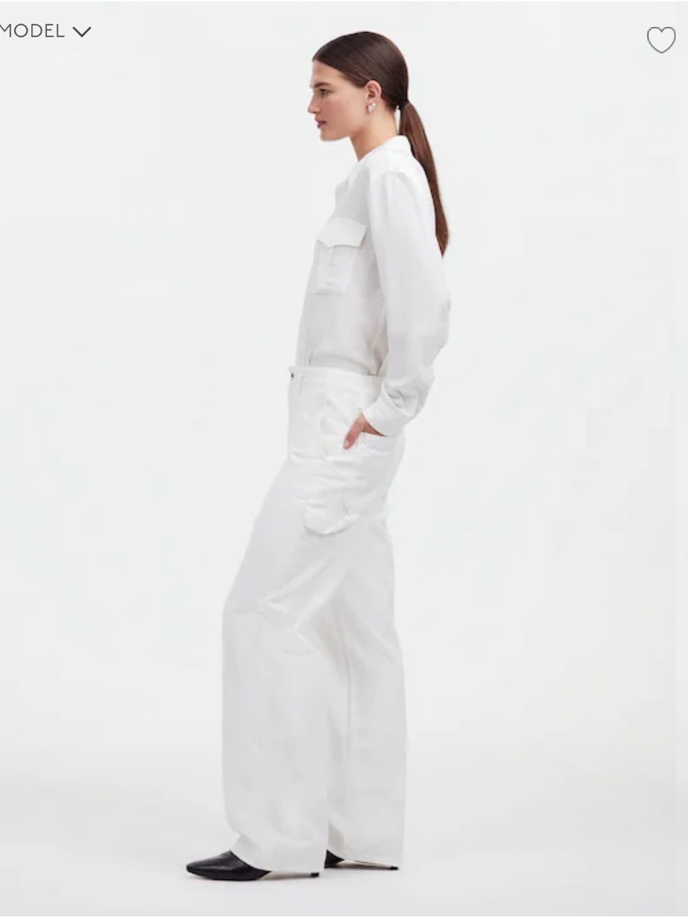 Alexa Chung for Madewell Workwear Jeans in True White Sz 27 - Picture 2 of 5